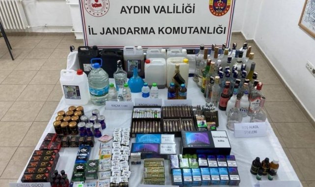 Jandarma'dan kaçak sigara ve alkol operasyonu