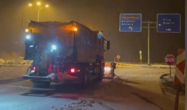 Karabük'ün yükseklerinde kar yağışı