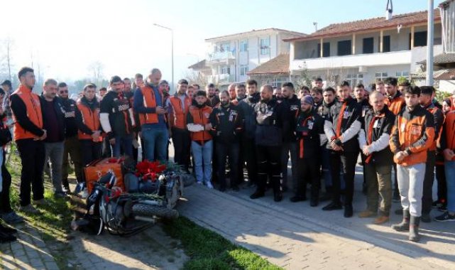 Kazada ölen motokurye, meslektaşları tarafından anıldı