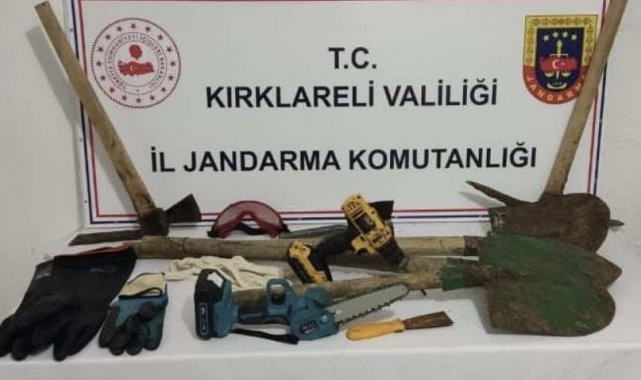 Kırklareli'de kaçak kazı yapan şüpheliler yakalandı