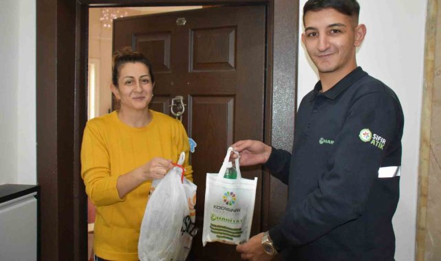 Kocasinan'dan bitkisel atık yağa, temizlik seti hediye