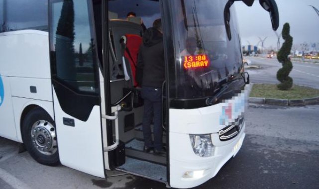 Kural ihlali yapan otobüs şoförüne sivil polisten ceza