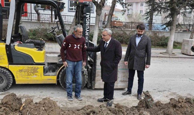 Kütahya'da Abdurrahman Karaa Bulvarı'ndaki çalışmalar devam ediyor