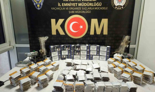 Kütahya'da kaçak tütün operasyonu