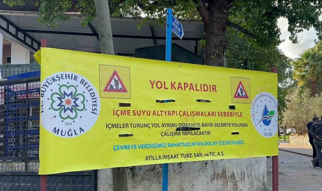 Marmaris'te İçmeler-Turunç yolu bir ay trafiğe kapalı