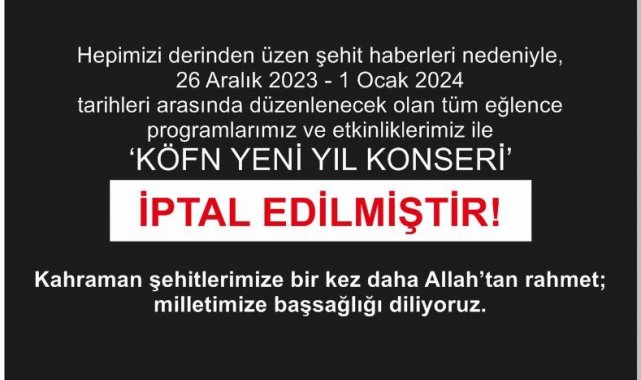 Marmaris'te konserler iptal edildi