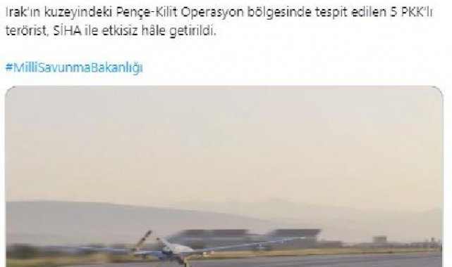 MSB: 5 terörist etkisiz hale getirildi