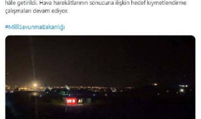 MSB: Hava harekatlarında en az 26 terörist etkisiz hale getirildi
