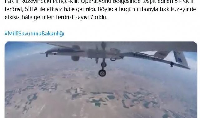 MSB: Irak'ın kuzeyinde 5 terörist etkisiz hale getirildi