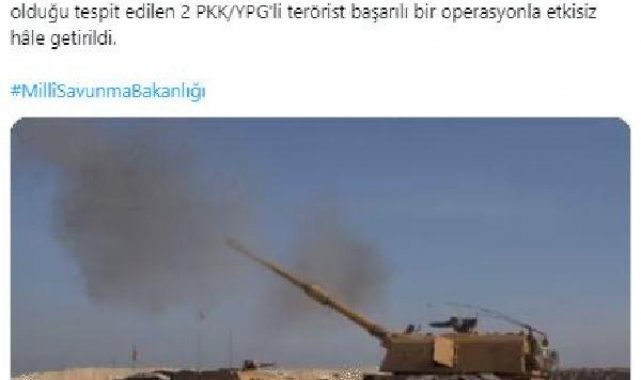 MSB: Saldırı hazırlığındaki 2 terörist etkisiz hale getirildi