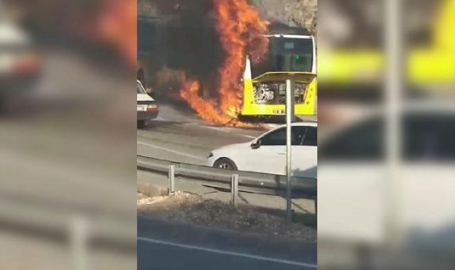 Şanlıurfa'da halk otobüsü yandı