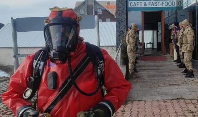 Sarıkamış Kayak Merkezi'nde tatbikat