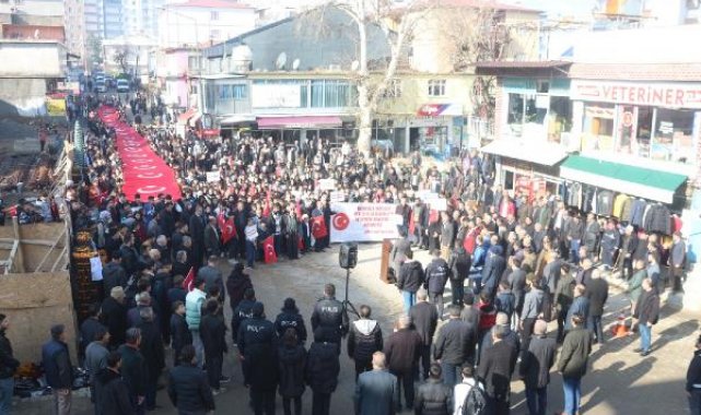 Sason'da 'Teröre Lanet' yürüyüşü