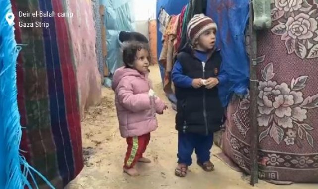 Şiddetli yağışlar, Gazze'deki yaşam şartlarını ağırlaştırdı