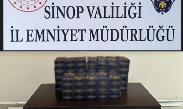 Sinop'ta 10 bin makaron ele geçirildi: 1 gözaltı