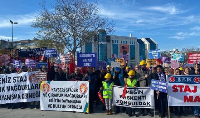 Staj ve çıraklık mağdurları 'Büyük İstanbul Mitingi' düzenledi