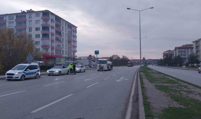 Sungurlu'da trafik polisleri hız denetimi yaptı