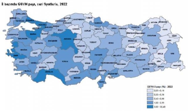 TÜİK: Gayrisafi yurt içi hasıladan en yüksek payı İstanbul aldı