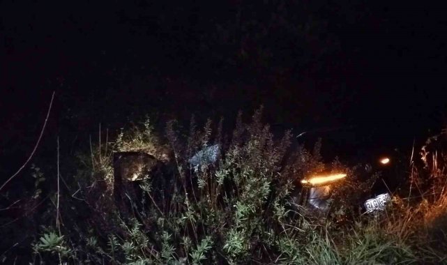 Tuzla'da kontrolden çıkan araç şarampole uçtu: 1 yaralı