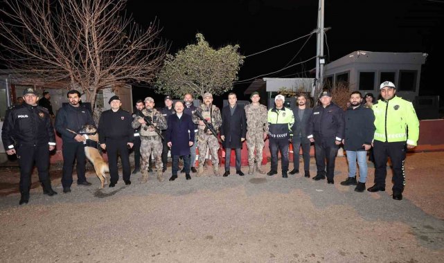 Vali Varol nöbette olan ekiplerin yeni yılını kutladı