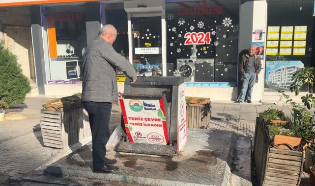 Yer altı çöp konteyneri yandı, çevreye kötü koku yayıldı