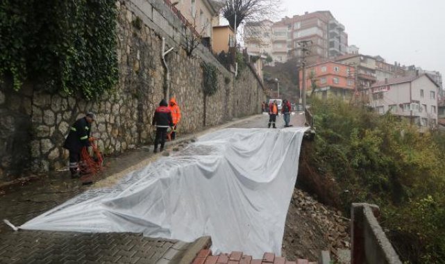 Zonguldak'ta hastane yolu çöktü