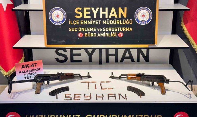 Adana'da bir eve yapılan baskında iki uzun namlulu silah ele geçirildi