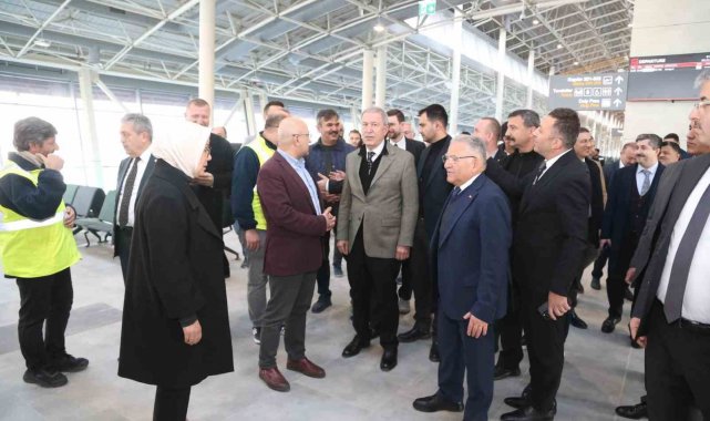 Akar, Büyükkılıç ve milletvekillerinden Havalimanı Yeni Terminal Binası'na inceleme
