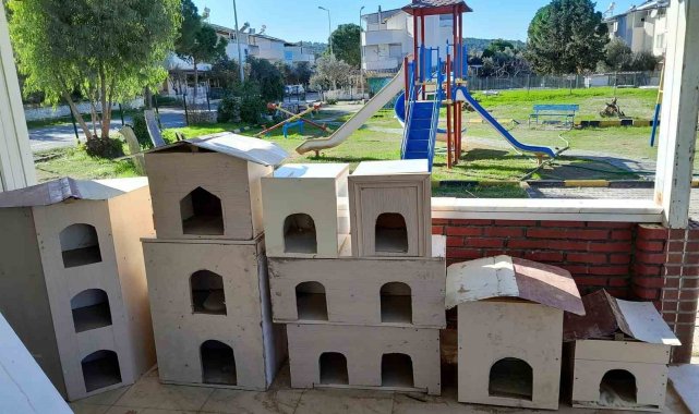 Akbük'te sokak hayvanları için anlamlı yardım