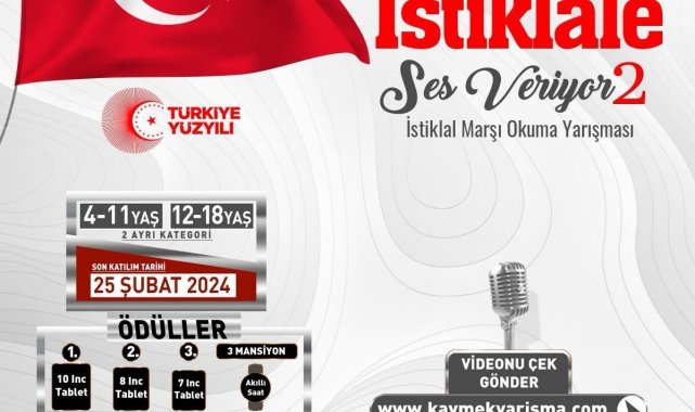 Büyükşehir KAYMEK'ten 2'nci İstiklal Marşı Okuma Yarışması