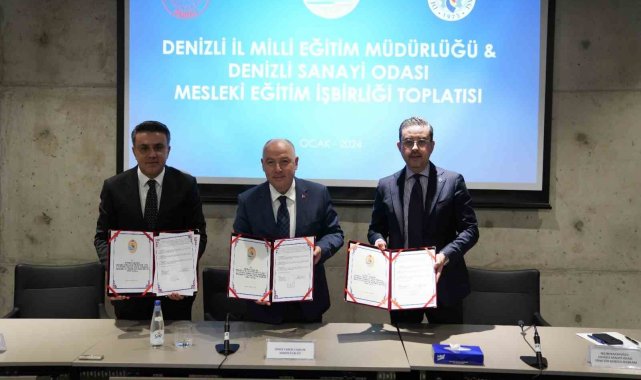 Denizli'de Mesleki Eğitim ve İş Birliği protokolü imzalandı