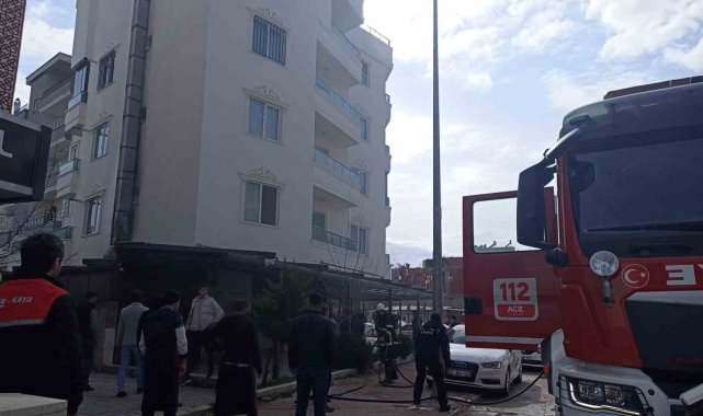 İş yerinde çıkan yangın korkuttu
