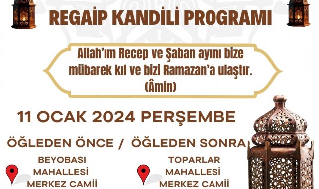 Köyceğiz'de Regaib Kandili özel programı yapılacak