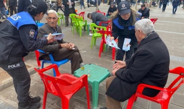 Mardin'de dolandırıcılara karşı broşür dağıtıldı