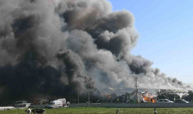 Mersin'de paketleme tesisinde yangın çok sayıda ekip müdahale ediyor