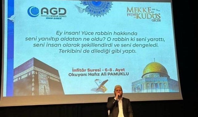 Sinop'ta Mekke'nin Fethi ve Kudüs Gecesi programı düzenlendi