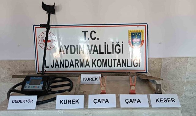 Tarihi eser bulmak amacıyla izinsiz kazı yapan şüpheliler yakalandı