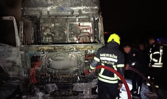 Yakıt tolu tanker yandı