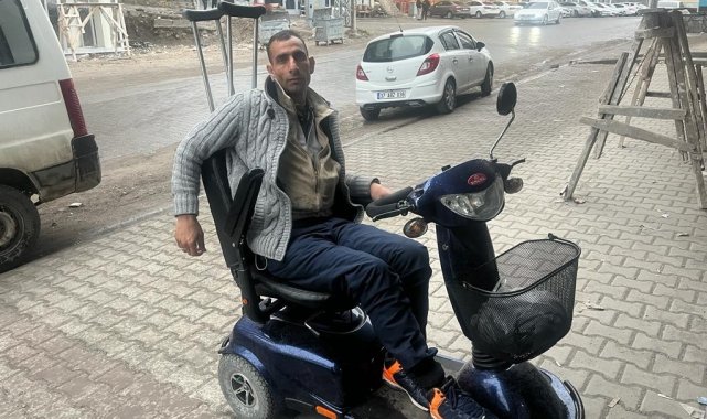 15 yıl değnekle gezen vatandaş akülü arabasına kavuştu