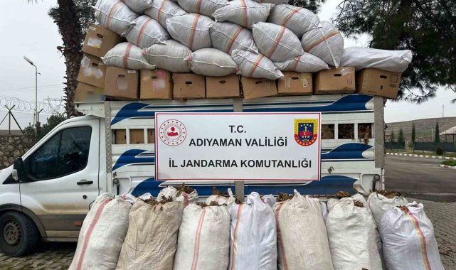 Adıyaman'da kaçak tütün yakalandı