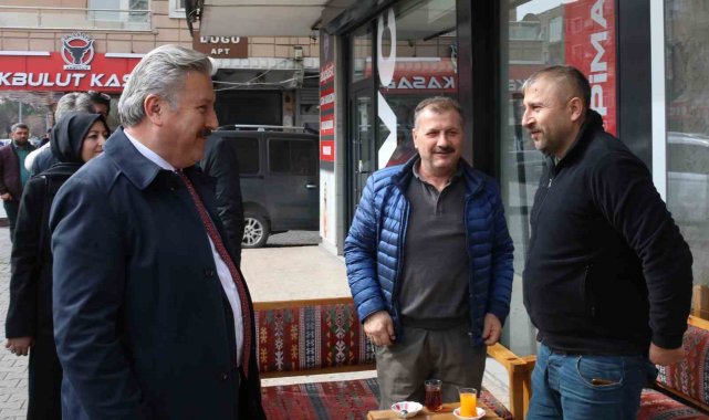 Başkan Palancıoğlu'na esnaftan yoğun ilgi