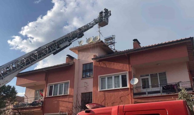 Burdur'da baca yangını paniğe neden oldu