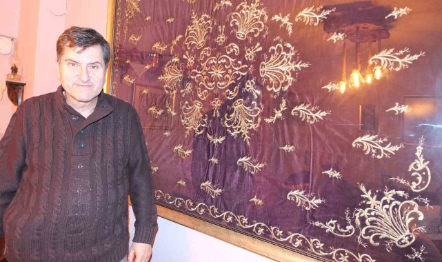 Burhaniye'de 150 yıllık yorgan mekana dekor oldu