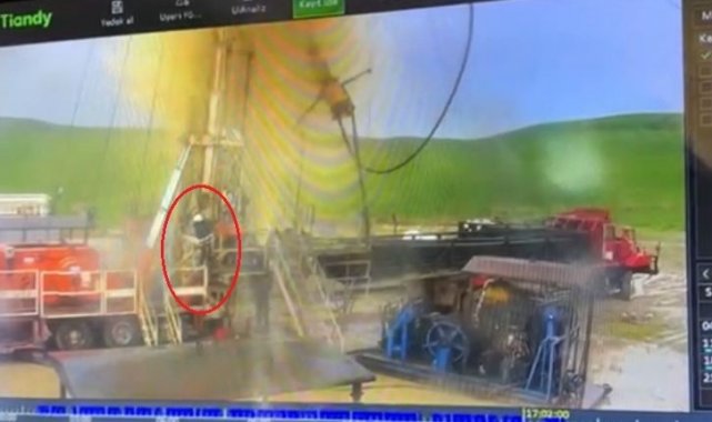 Diyarbakır'da petrol kuyusundaki patlama anı kamerada