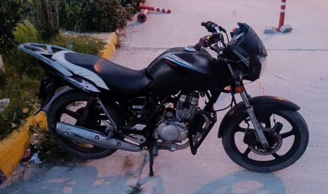 Ekipler şüphesinde haklı çıktı, motosiklet muhafaza altına alındı