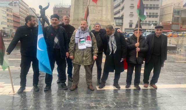 Filistin'e destek için İstanbul'dan Ankara'ya yürüdüler