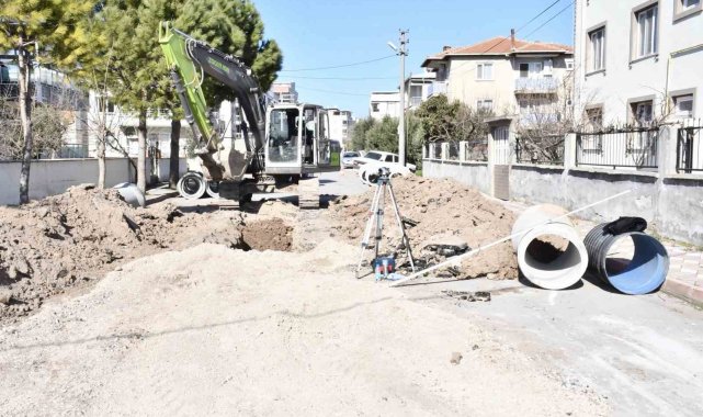 Genel Müdür Aslay'dan yağmur suyu hattı çalışmalarında inceleme