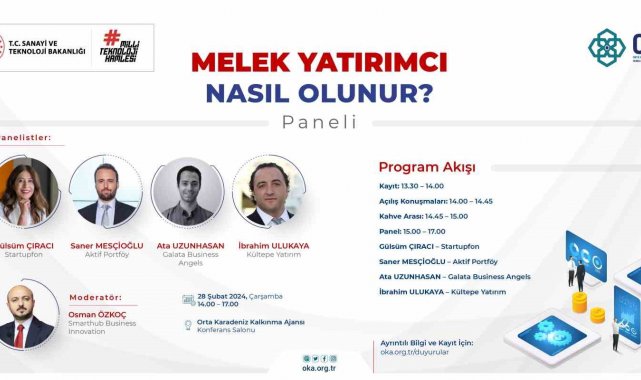 Girişimcilik ekosisteminin önemli aktörleri Samsun'da panel gerçekleştirecek