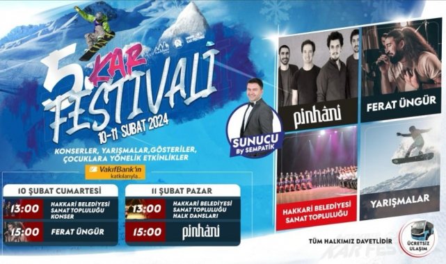 Hakkari'de 5. kar festivali heyecanı başlıyor