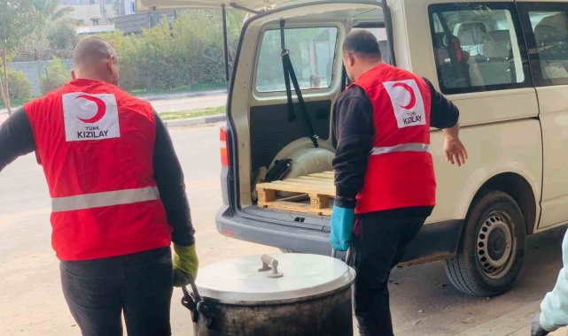 Kızılay'ın Gazze'deki yeni aşevi bin aileye sıcak yemek sağlıyor
